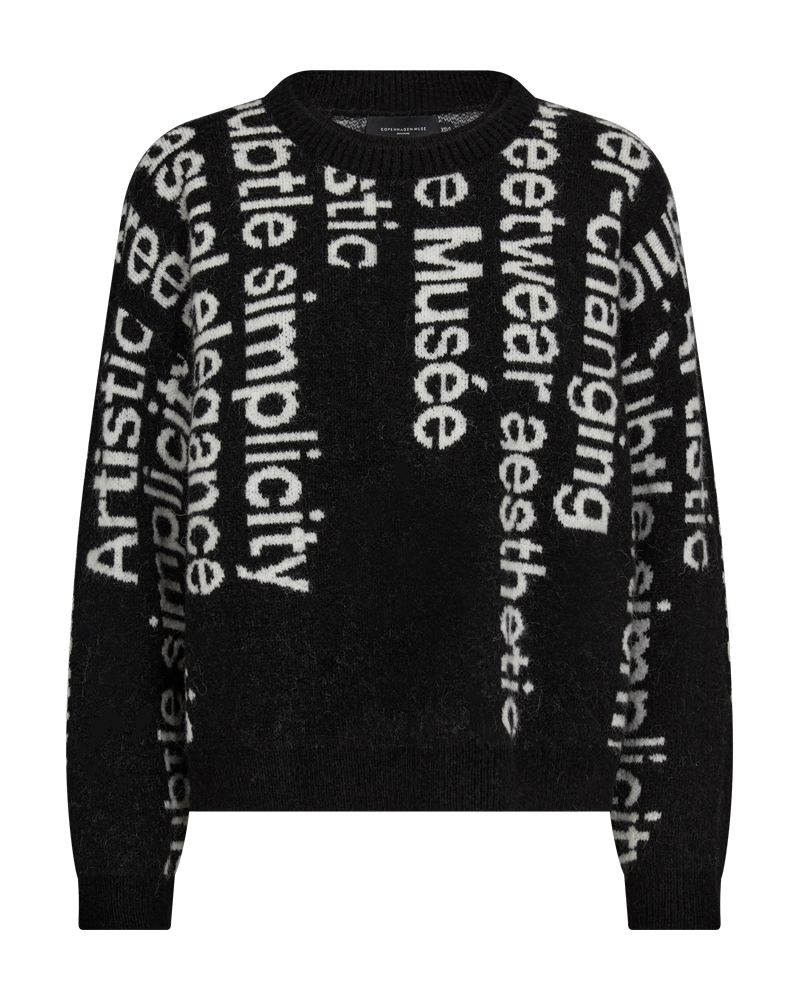 CMIBRA - PULLOVER IN SCHWARZ UND WEISS,WOLLWEISS