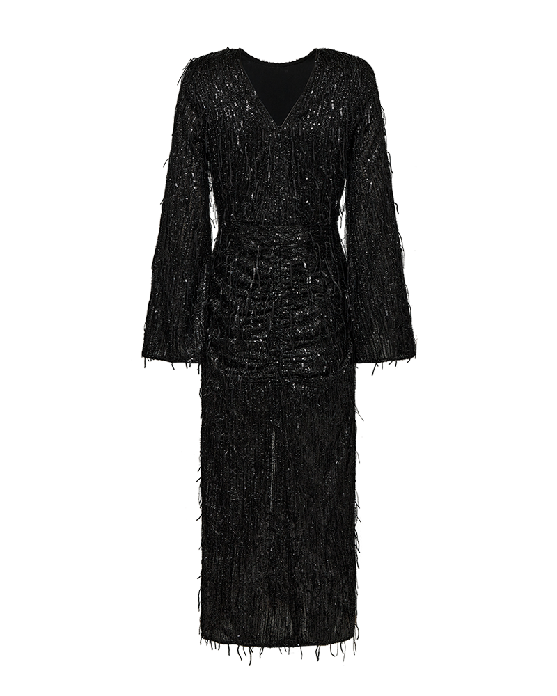 CMSEQUINCE - WENDBARES KLEID MIT PAILLETTEN IN SCHWARZ
