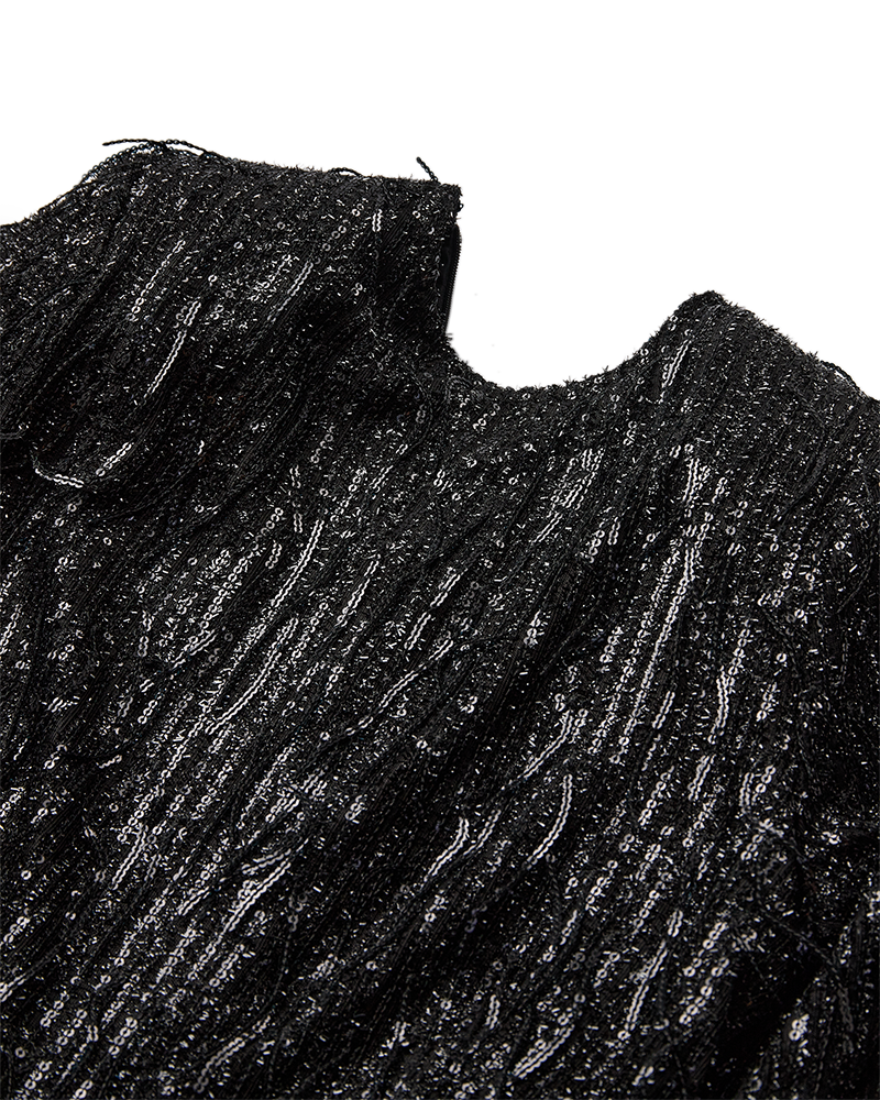 CMSEQUINCE - WENDBARES KLEID MIT PAILLETTEN IN SCHWARZ