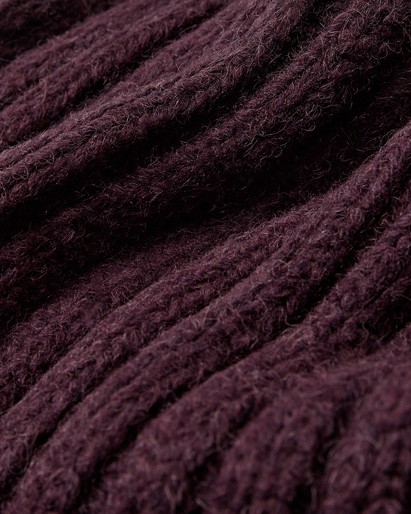 CMANDREA -STRICKPULLOVER MIT ABNEHMBAREM ROLLKRAGEN IN ROT