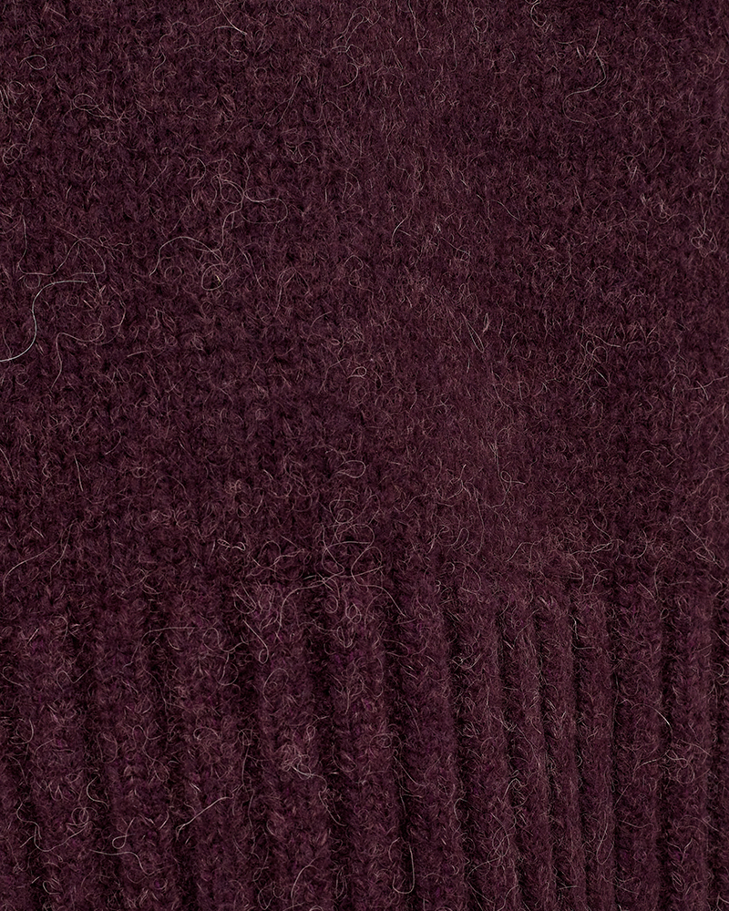 CMANDREA -STRICKPULLOVER MIT ABNEHMBAREM ROLLKRAGEN IN ROT