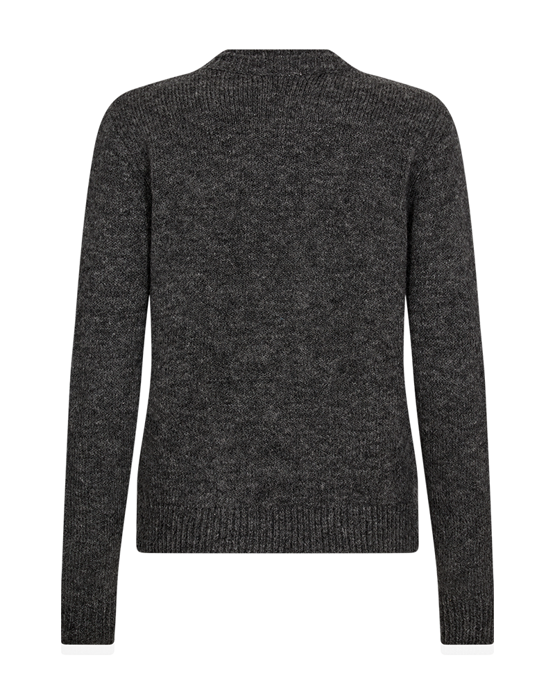 CMDIAMOND - PULLOVER MIT SIMILIST UND PERLEN IN GRAU