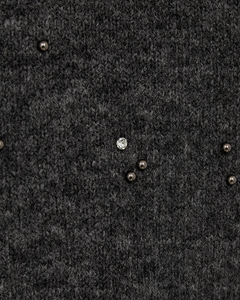 CMDIAMOND - PULLOVER MIT SIMILIST UND PERLEN IN GRAU