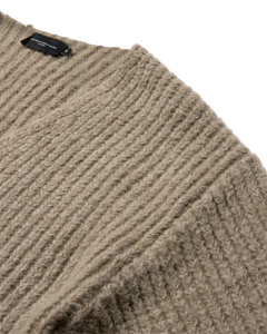 CMANDREA - RIBBESTRICKTER PULLOVER IN BEIGE