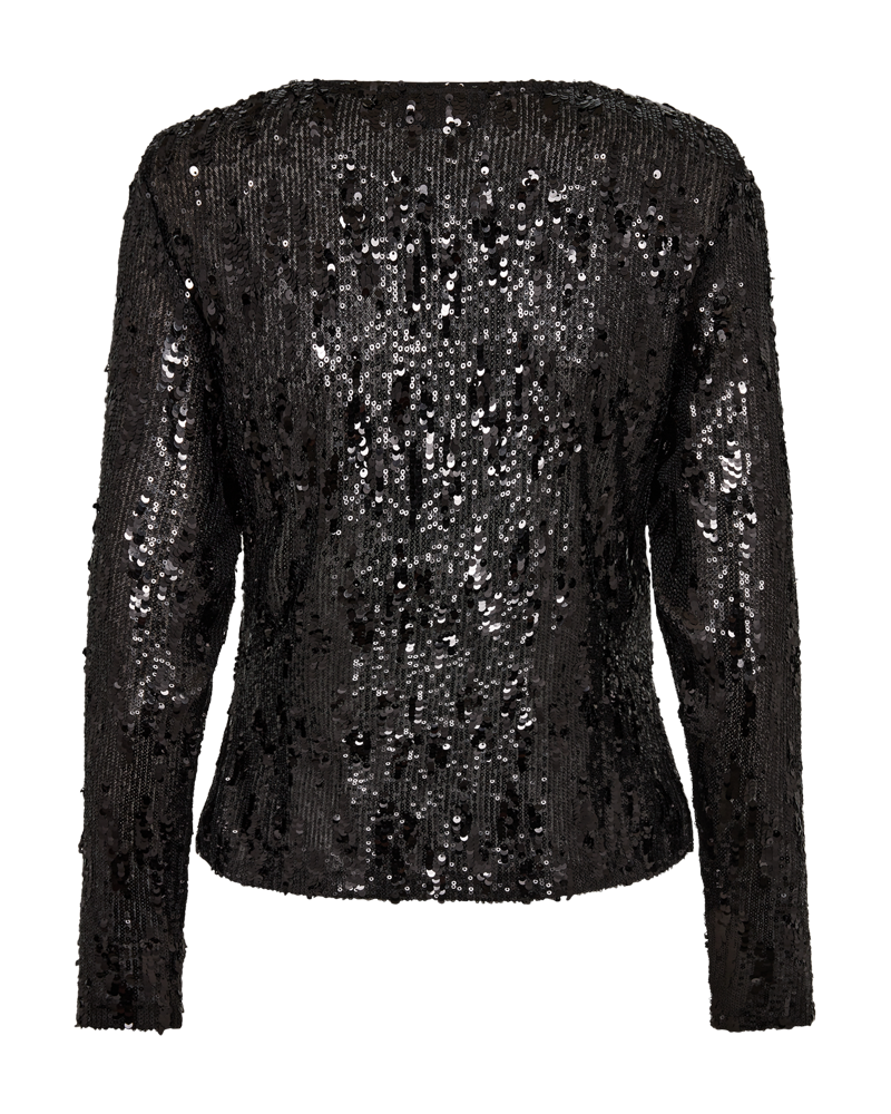 CMSEQUINCE - BLUSE MIT PAILLETTEN IN SCHWARZ