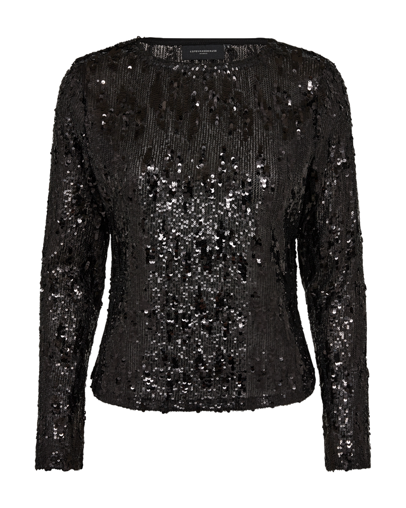 CMSEQUINCE - BLUSE MIT PAILLETTEN IN SCHWARZ