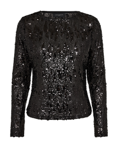 CMSEQUINCE - BLUSE MIT PAILLETTEN IN SCHWARZ