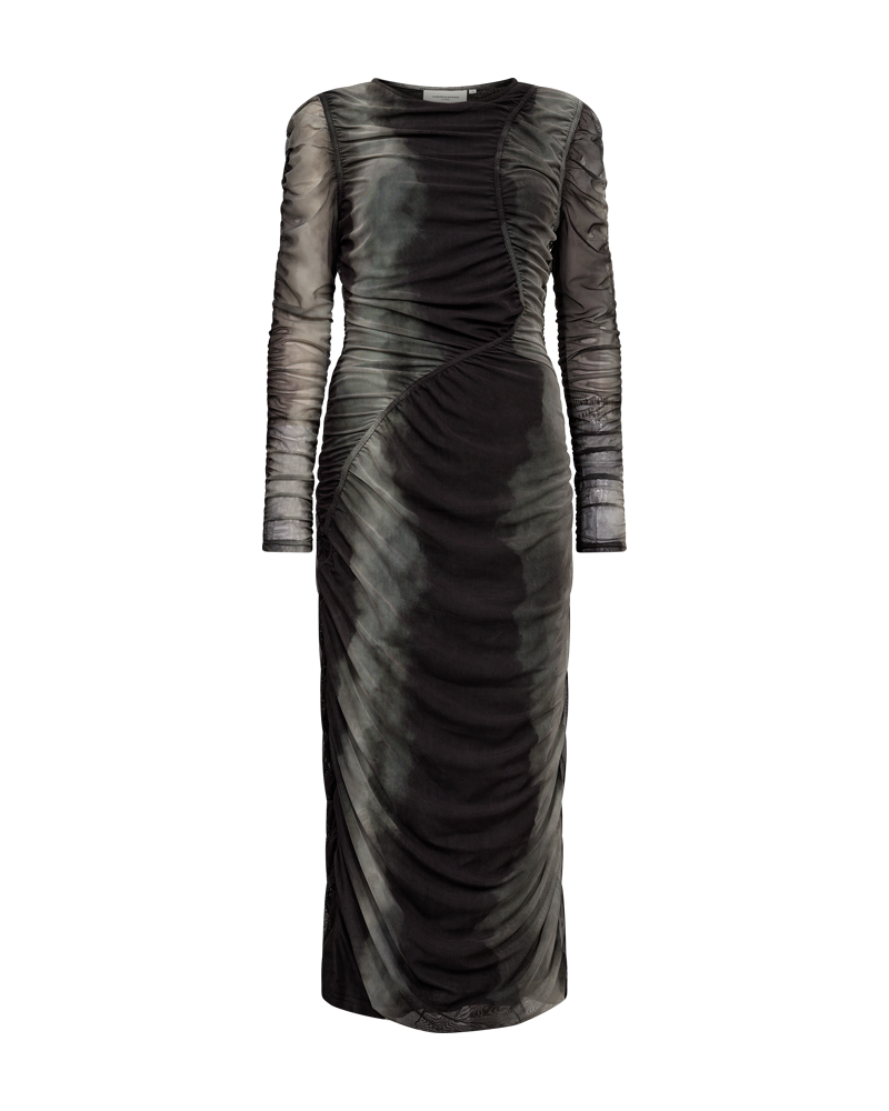 CMCORA - MESH-KLEID IN SCHWARZ