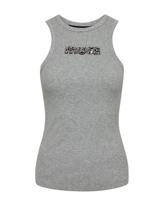 CMSIV - TOP MIT PERLEN IN GRAU