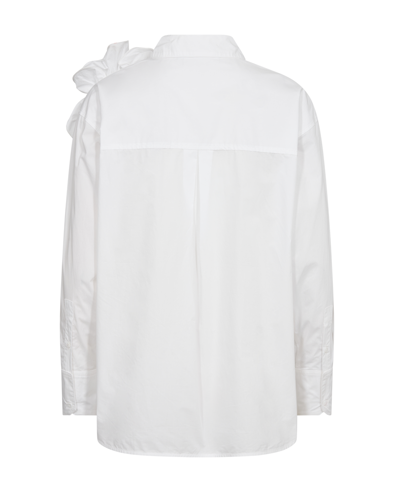 CMPOPLIN - HEMD MIT ROSETTE IN WEISS