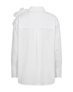 CMPOPLIN - HEMD MIT ROSETTE IN WEISS