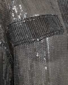 CMTRUCKER - JACKE MIT PAILLETTEN IN SILBER
