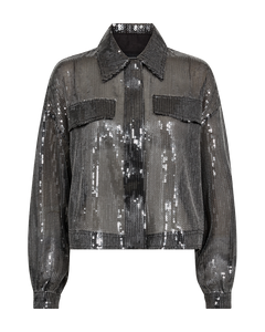 CMTRUCKER - JACKE MIT PAILLETTEN IN SILBER