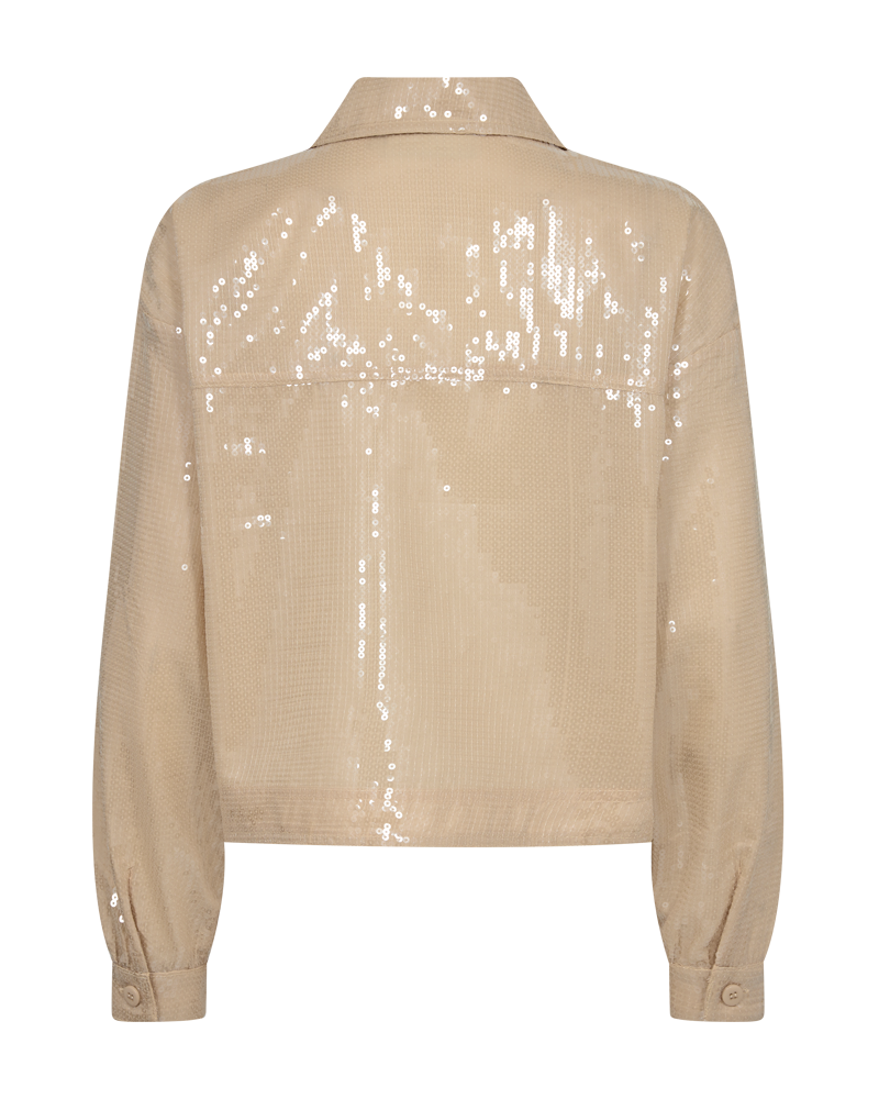 CMTRUCKER - JACKE MIT PAILLETTEN IN BEIGE