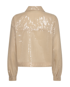 CMTRUCKER - JACKE MIT PAILLETTEN IN BEIGE