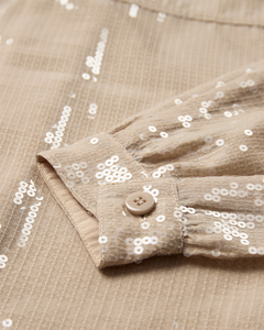CMTRUCKER - JACKE MIT PAILLETTEN IN BEIGE
