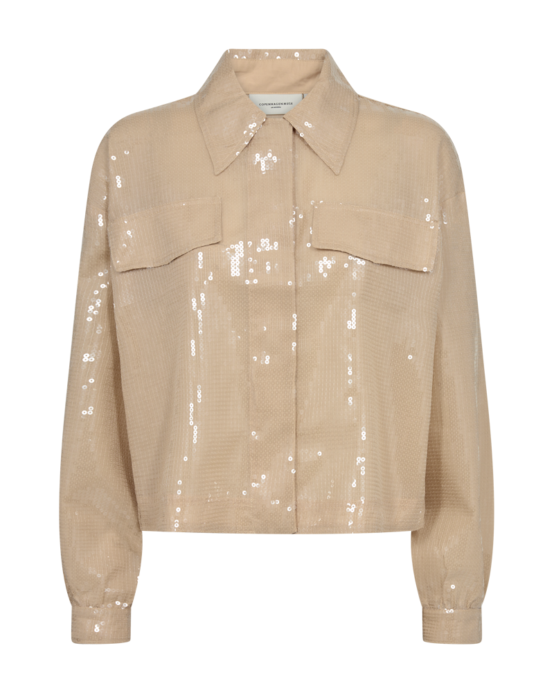 CMTRUCKER - JACKE MIT PAILLETTEN IN BEIGE