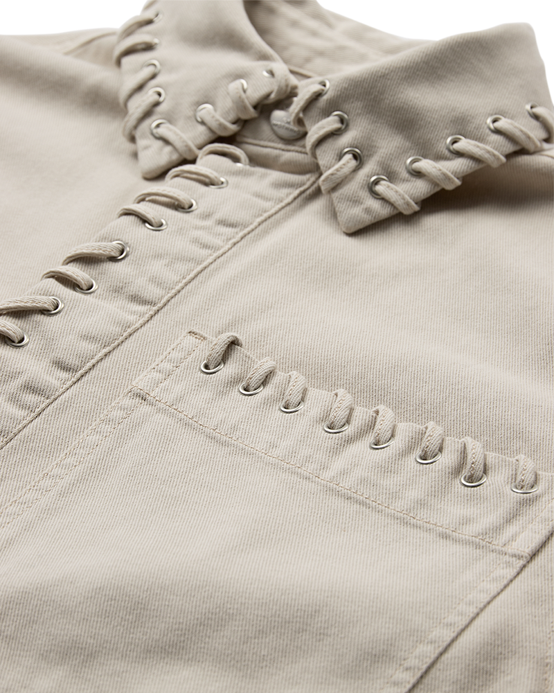 CMCHARLEE - DENIMJACKE IN WOLLWEISS