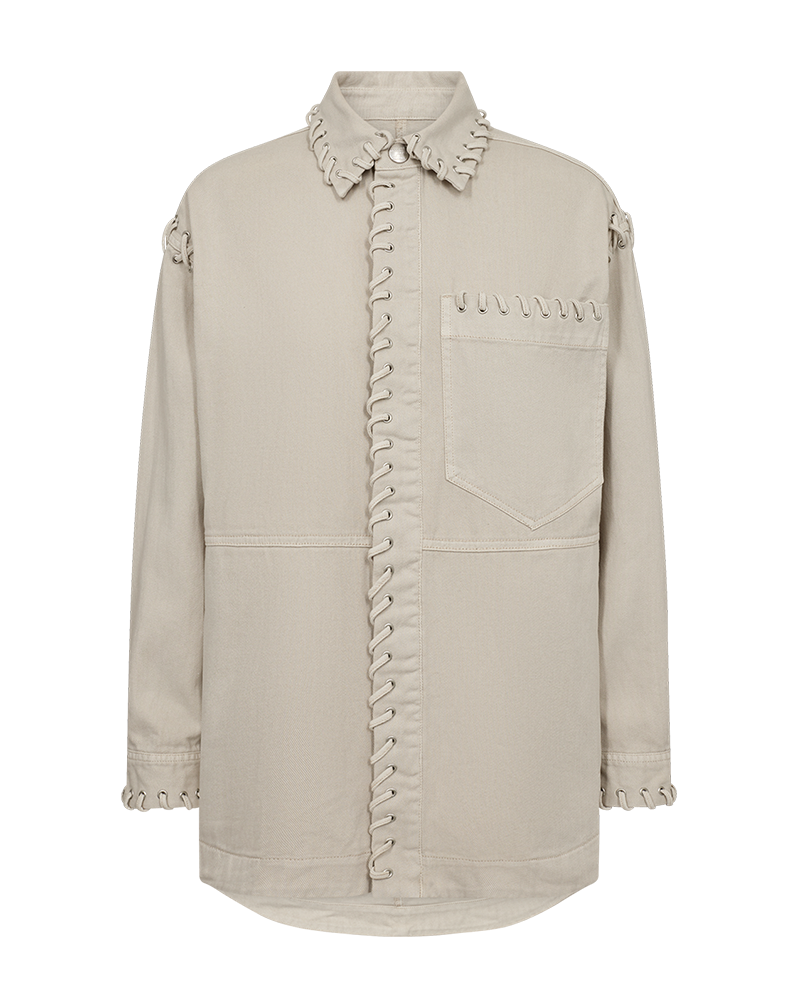 CMCHARLEE - DENIMJACKE IN WOLLWEISS