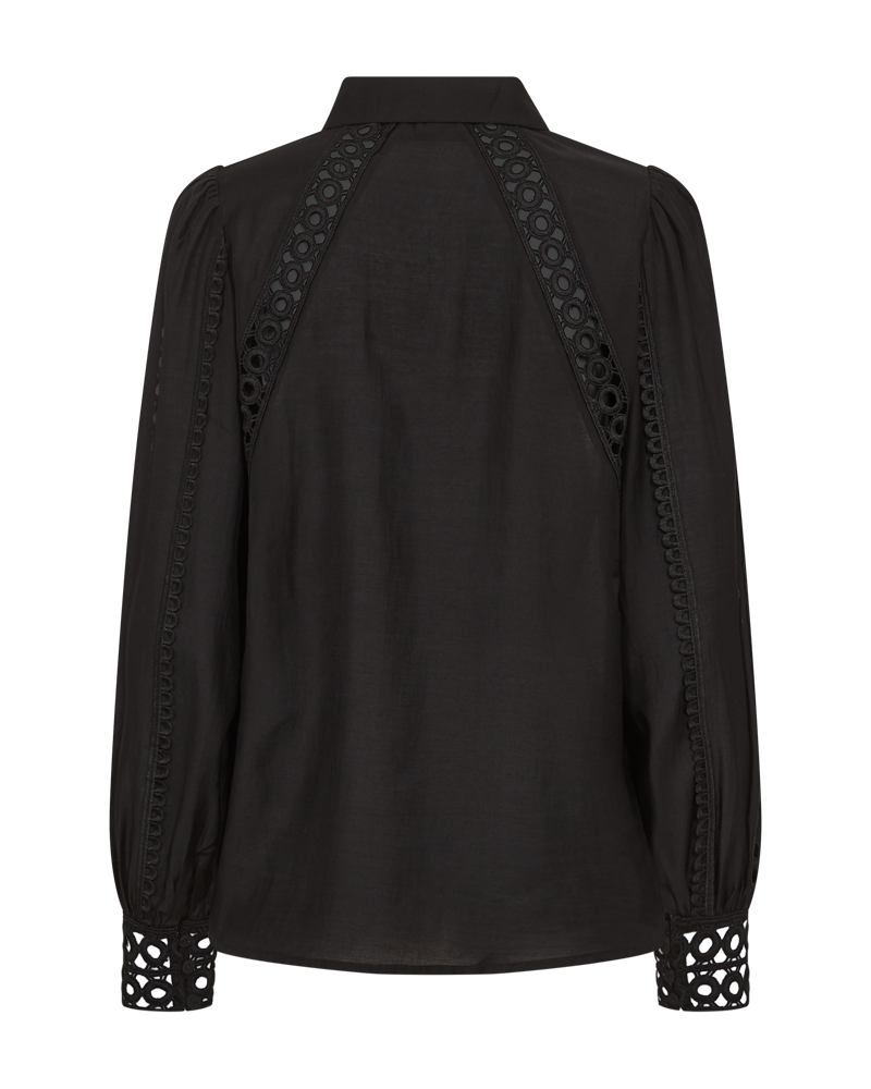 CMMOLLY - HEMD MIT SPITZE IN SCHWARZ
