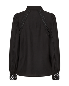 CMMOLLY - HEMD MIT SPITZE IN SCHWARZ