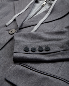 CMTAILOR – HOODIE-BLAZER IN GRAU