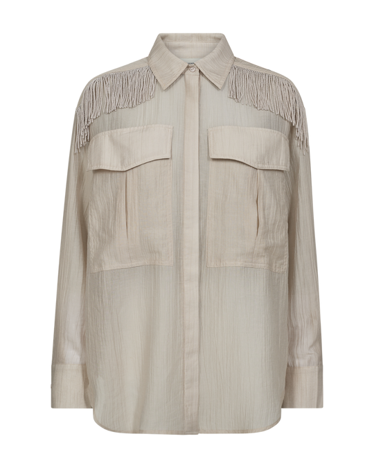 CMPOPSY - HEMD MIT FRANSEN IN BEIGE