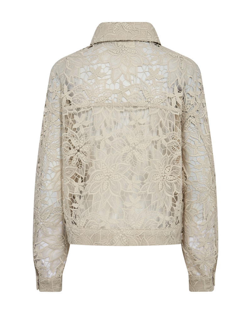 CMLACEY - JACKE MIT SPITZE IN BEIGE
