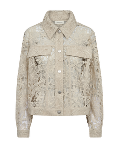 CMLACEY - JACKE MIT SPITZE IN BEIGE