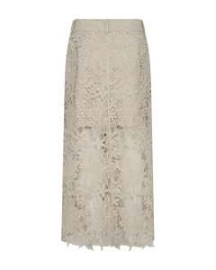 CMLACEY - ROCK MIT SPITZE IN BEIGE