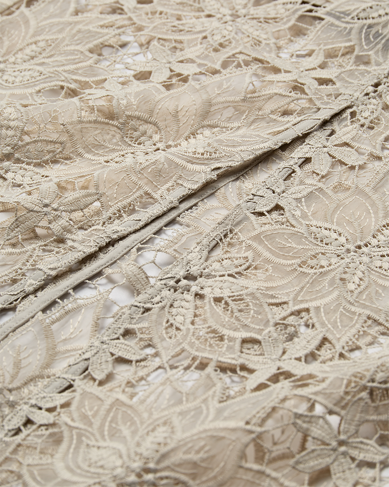 CMLACEY - ROCK MIT SPITZE IN BEIGE
