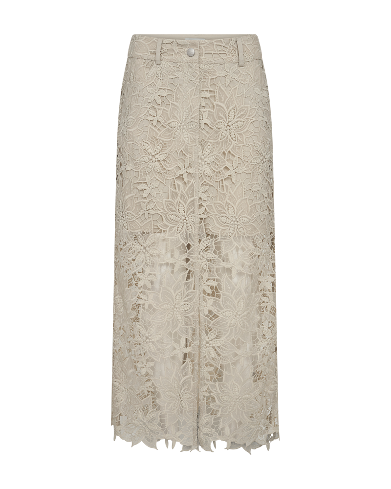 CMLACEY - ROCK MIT SPITZE IN BEIGE