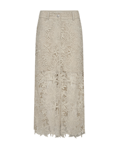 CMLACEY - ROCK MIT SPITZE IN BEIGE