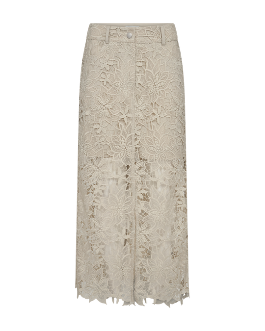 CMLACEY - ROCK MIT SPITZE IN BEIGE