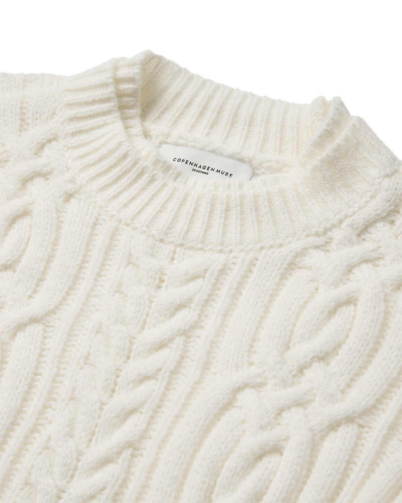 CMYARI - PULLOVER IN WOLLWEISS