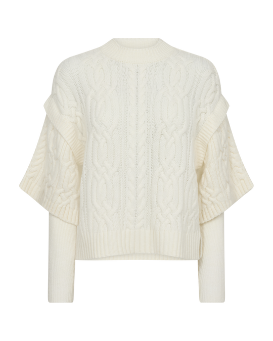 CMYARI - PULLOVER IN WOLLWEISS