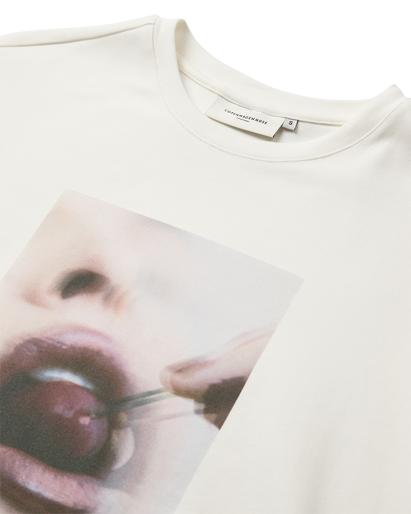 CMMUSE - T-SHIRT IN WOLLWEISS