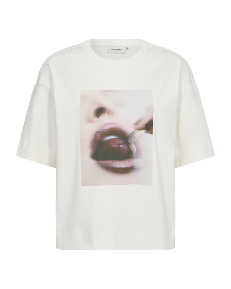 CMMUSE - T-SHIRT IN WOLLWEISS