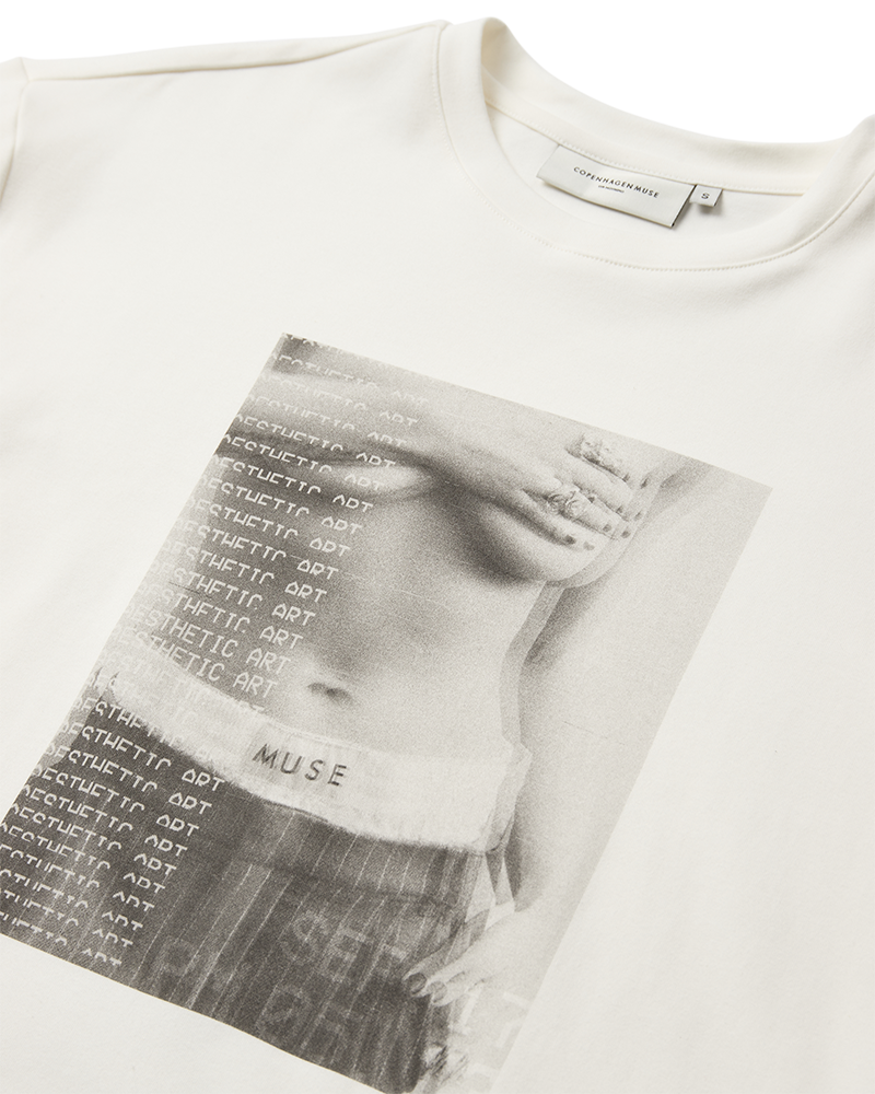 CMMUSE - T-SHIRT IN WOLLWEISS