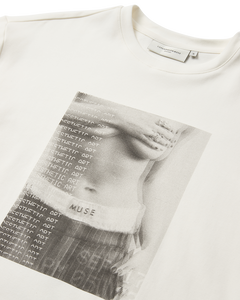 CMMUSE - T-SHIRT IN WOLLWEISS