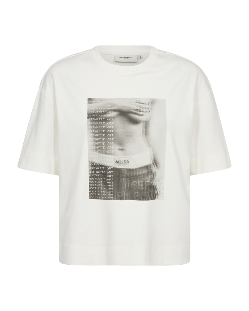 CMMUSE - T-SHIRT IN WOLLWEISS