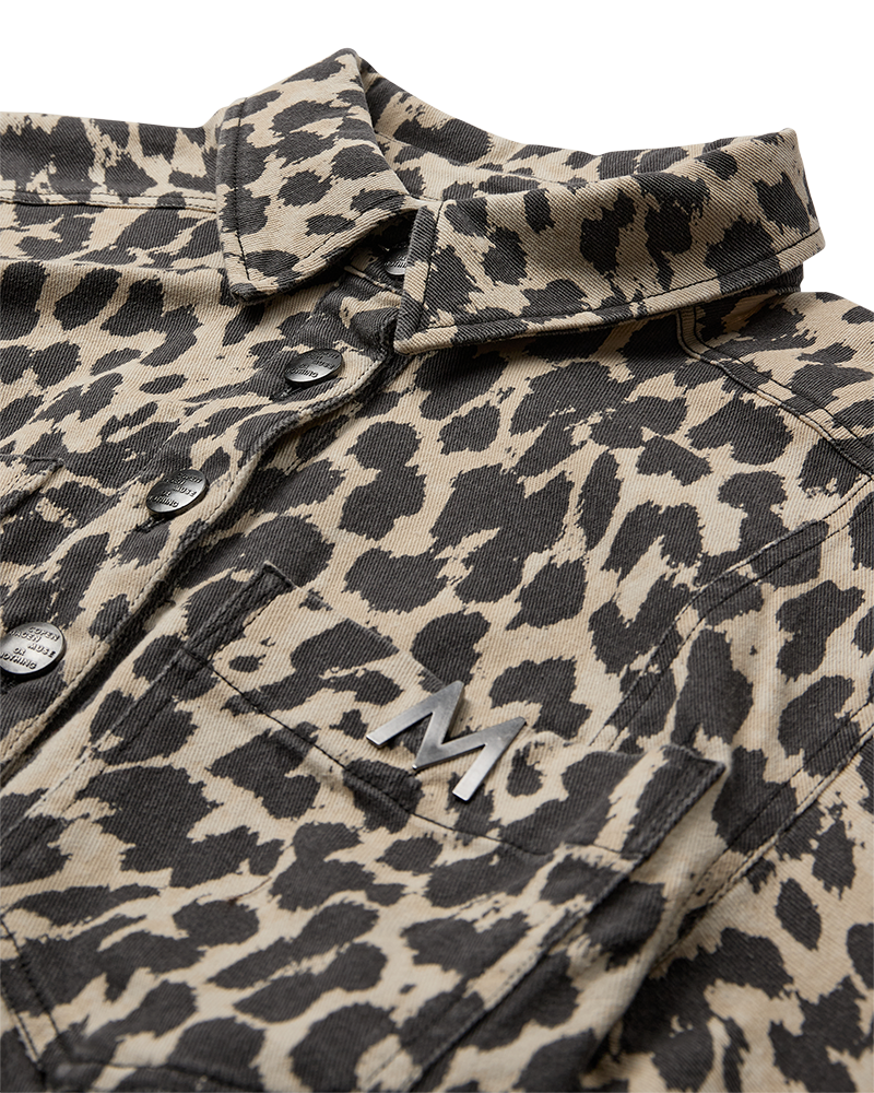 CMLEORA - DENIMHEMD IN LEOPARD