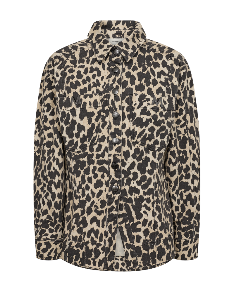 CMLEORA - DENIMHEMD IN LEOPARD