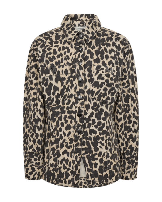 CMLEORA - DENIMHEMD IN LEOPARD