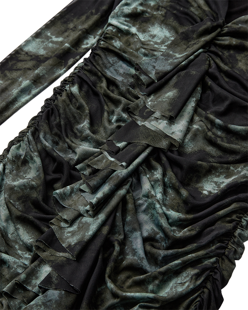 CMCORA - MESH KLEID IN GRÜN