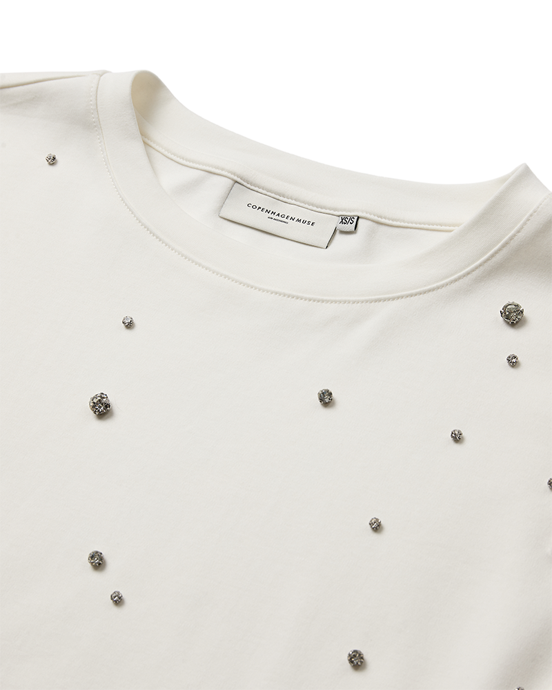 CMMUSE - T-SHIRT IN WOLLWEISS