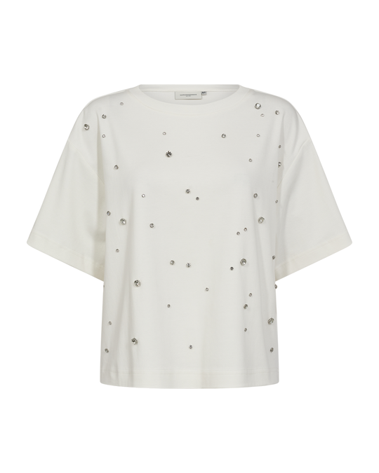 CMMUSE - T-SHIRT IN WOLLWEISS