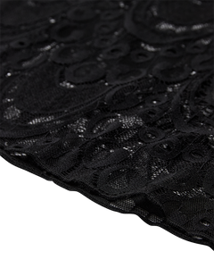 CMLACIE – BLUSE MIT SPITZE IN SCHWARZ
