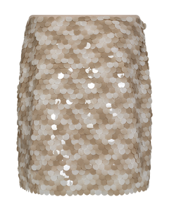 CMSEQUINCE - ROCK MIT PAILLETTEN IN BEIGE