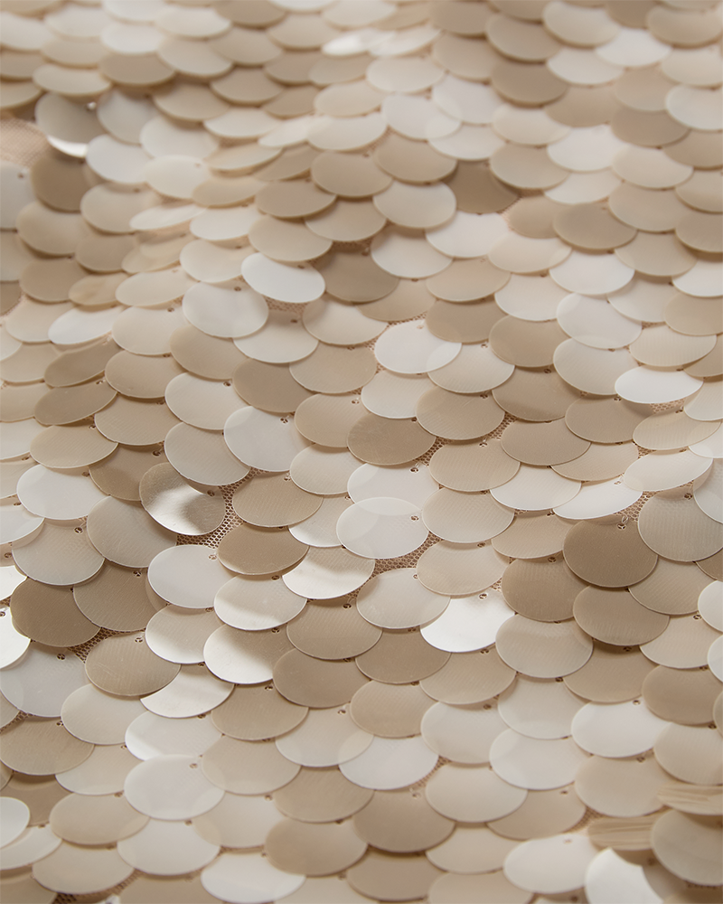 CMSEQUINCE - ROCK MIT PAILLETTEN IN BEIGE